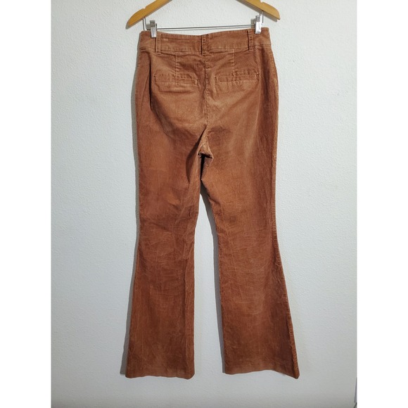 VTG Boden Corduroy Flare Pants Brown High Rise Women's 8 Long Tall Academia - Picture 5 of 10